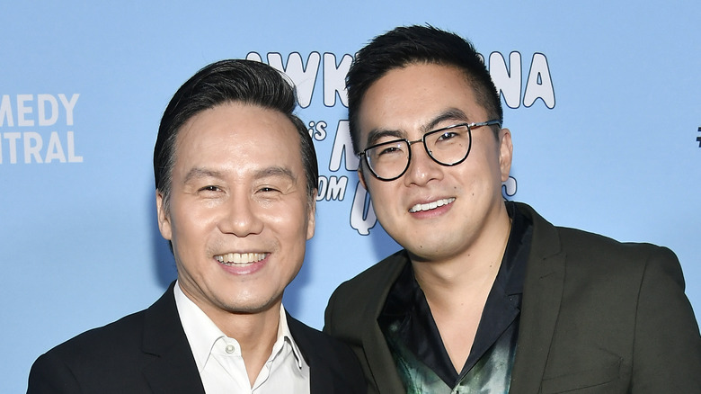 BD Wong poses with Bowen Yang