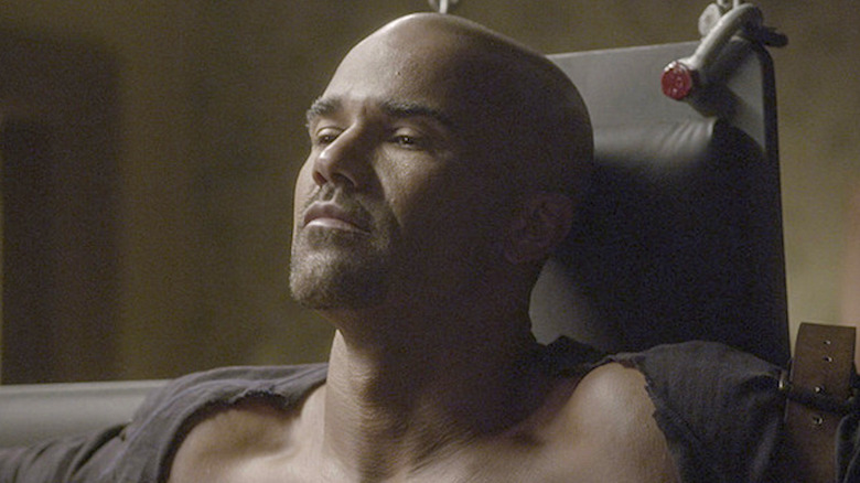 Shemar Moore as Derek Morgan tortured