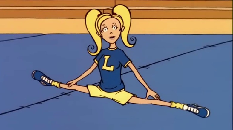 Brittany does a split 