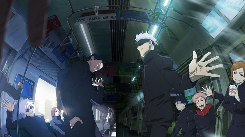 Jujutsu Kaisen cast on subway