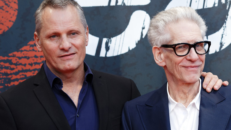 Mortensen and Cronenberg pose for cameras