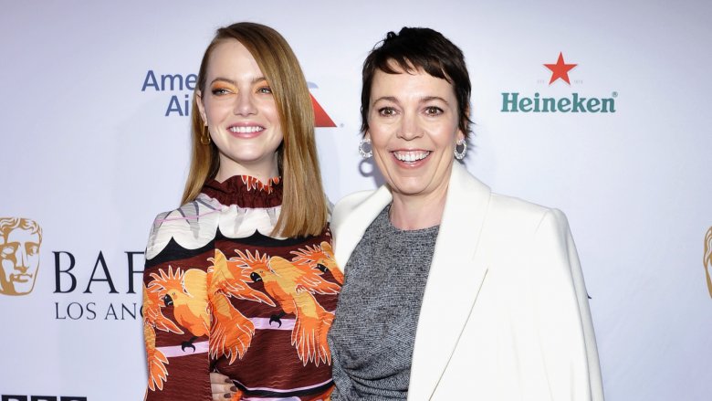 Emma Stone and Olivia Colman.