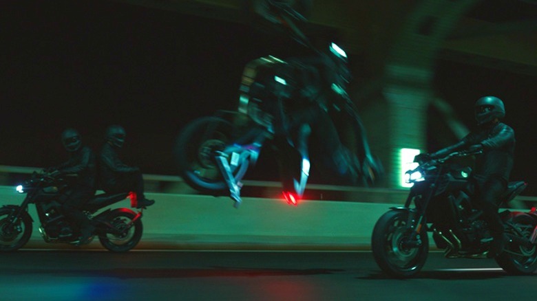 Motorcycle crash in John Wick 3