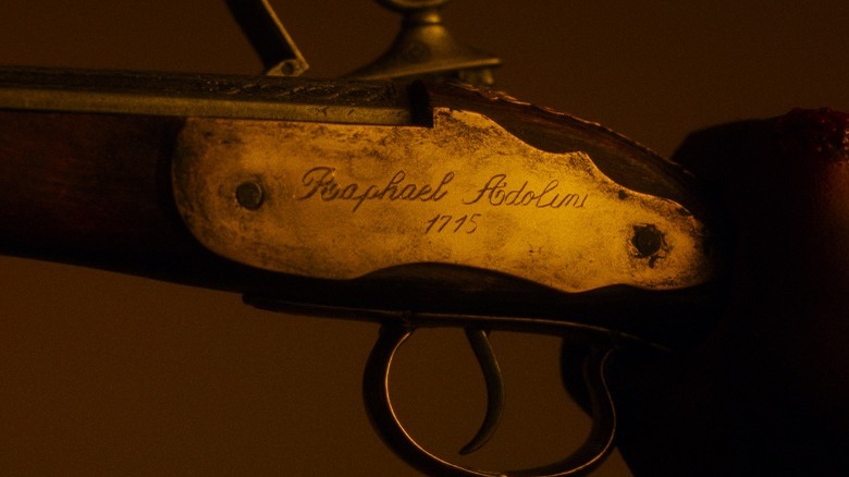 Raphael's flintlock pistol in Predator 2