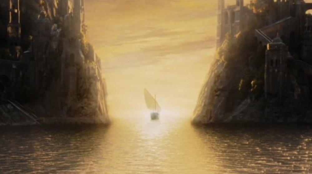 Frodo sailing away