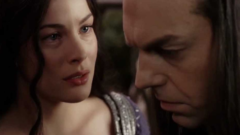 Arwen and Elrond in Lord of the Rings