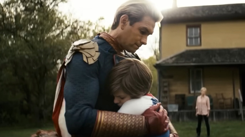 Homelander and Ryan hugging