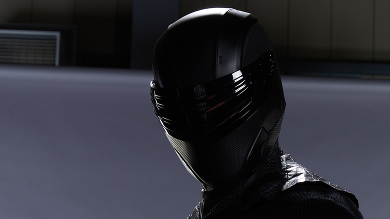 Snake Eyes wearing his helmet