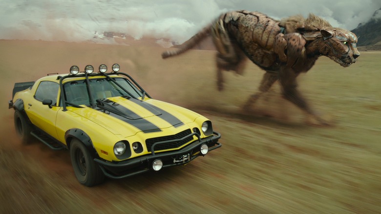 Cheetor races Bumblebee