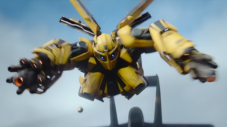 Bumblebee drops into battle