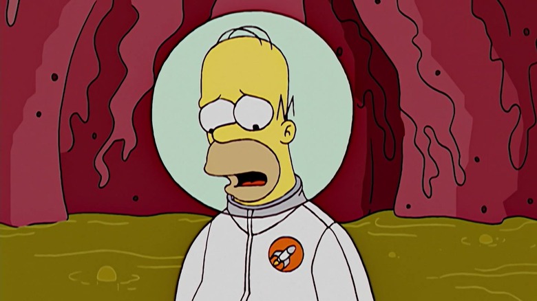 Homer Simpson as a spaceman 