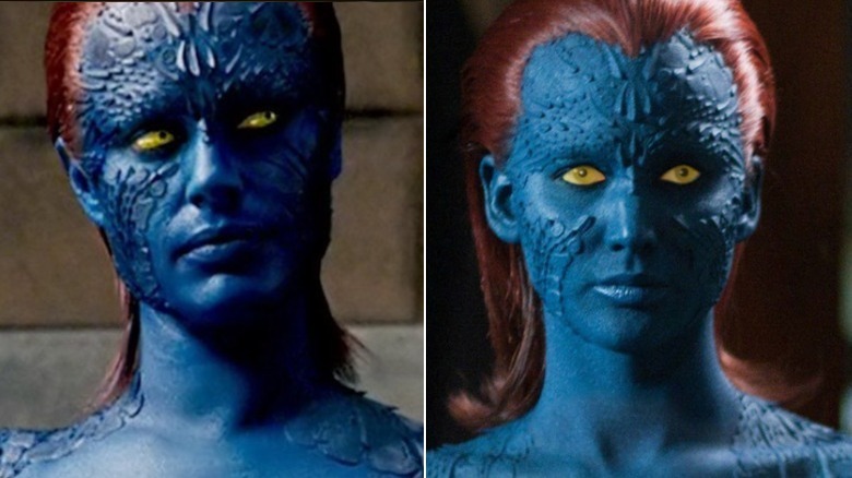 Old and Young Mystique in their natural forms