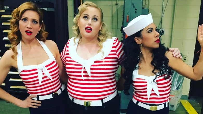 Brittany Snow, Rebel Wilson, Chrissie Fit in sailor outfits in Pitch Perfect 3