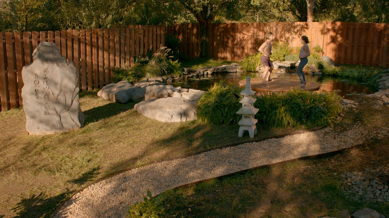 Robby and Samantha balancing pond