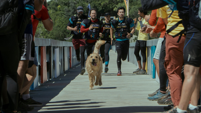 Arthur leading a pack of runners