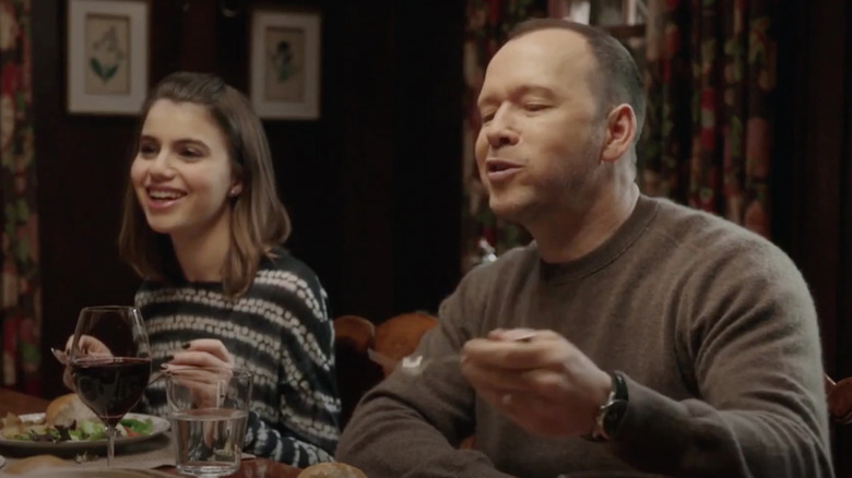 Danny Reagan eating with family