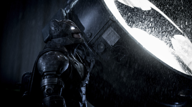 Batfleck by the Batsignal 