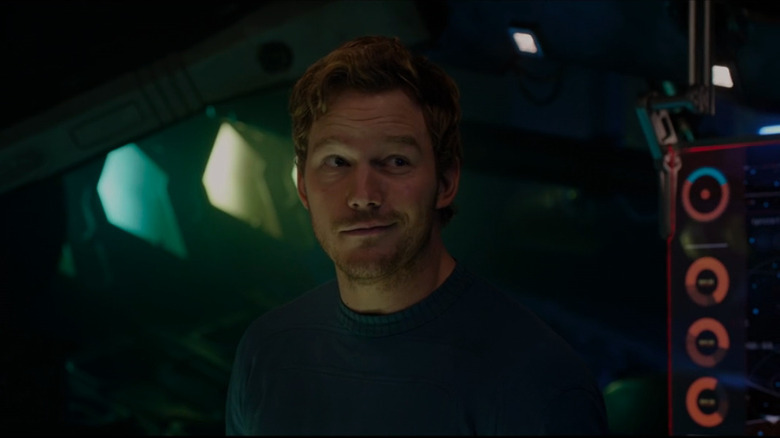 Chris Pratt Peter Quill smirking