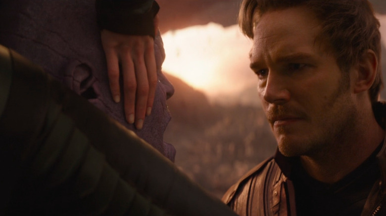 Thanos Star-Lord face to face