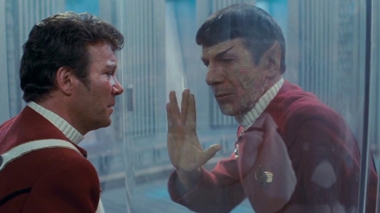 Spock salutes Captain Kirk