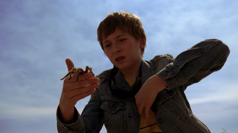 Sam Webb holds tarantula