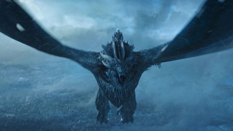 The Night King flies Viserion.