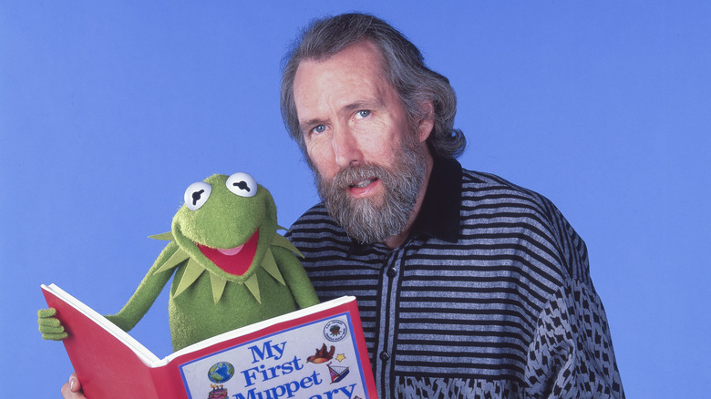 Jim Henson reading with Kermit the Frog