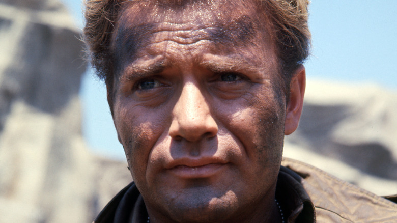 Vic Morrow staring