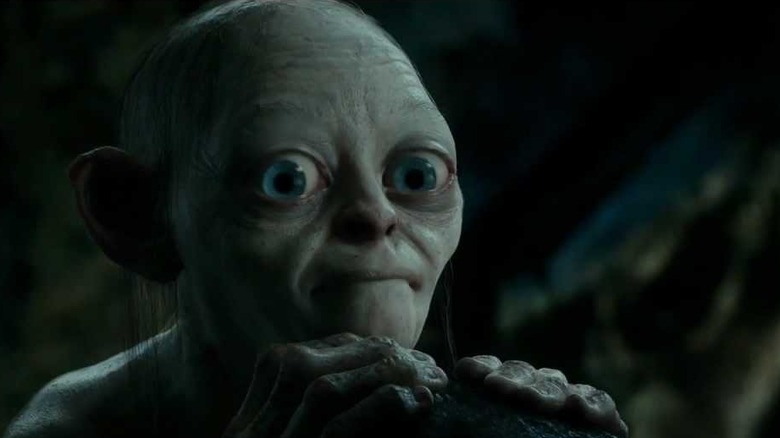 Gollum ponders during the riddle-game