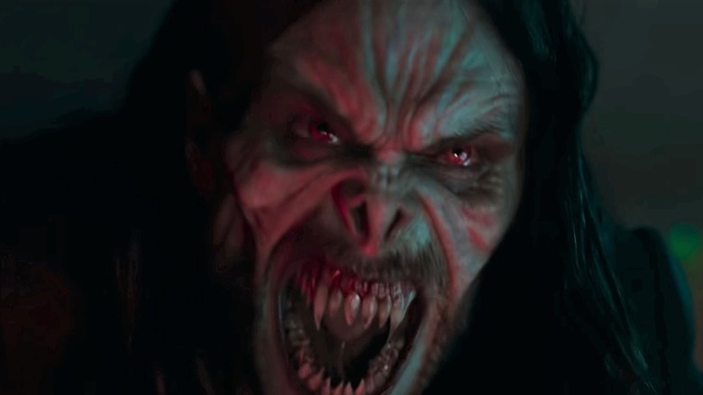 Morbius showing his teeth