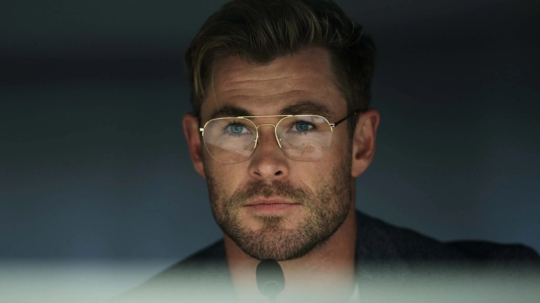 Chris Hemsworth wearing glasses