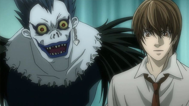 Light & Ryuk looking surprised 