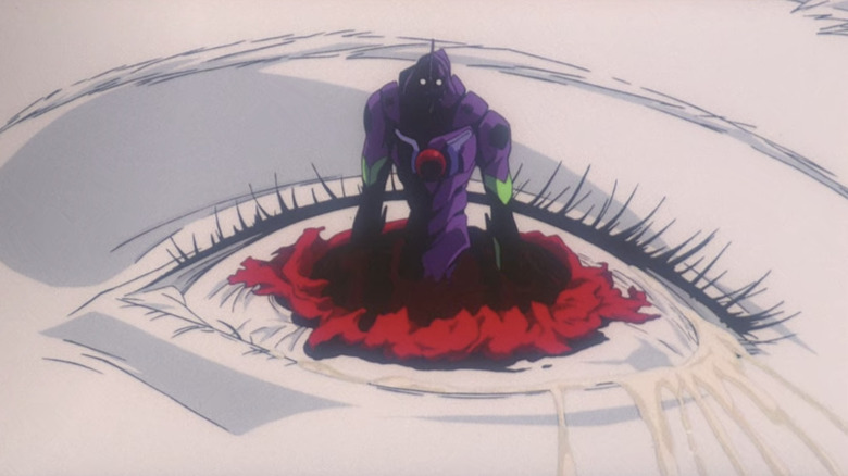 Shinji's Eva being absorbed 