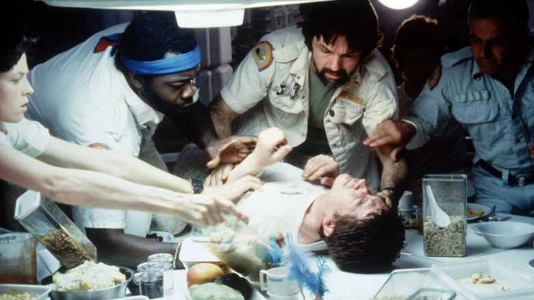 The Nostromo's crew tries to help Kane