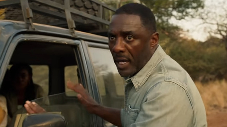 Idris Elba at car