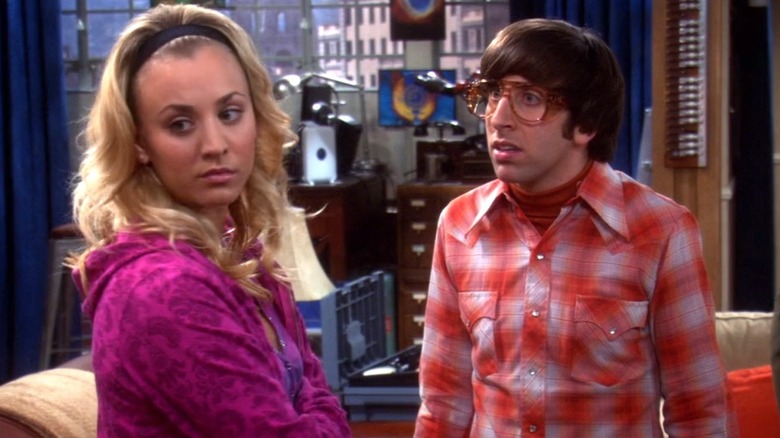 Penny turning away from confused Howard Wolowitz