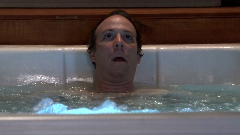 Stuart Bloom in hot tub