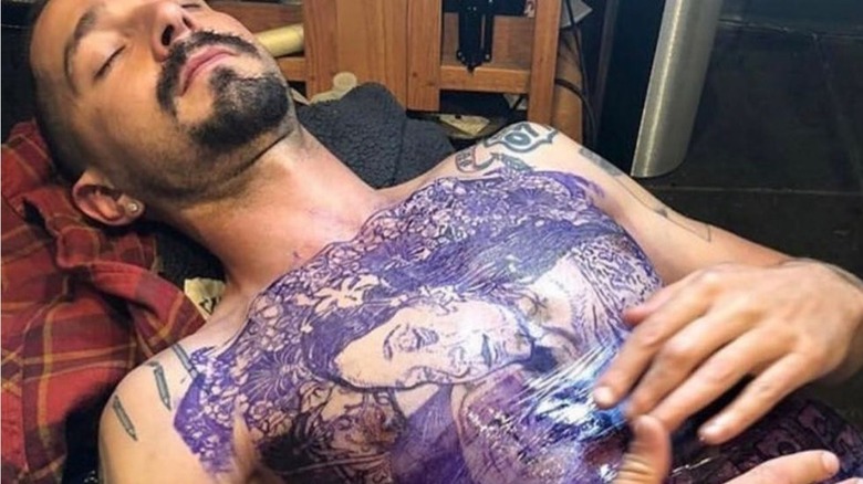 Shia LaBeouf's chest tattoo