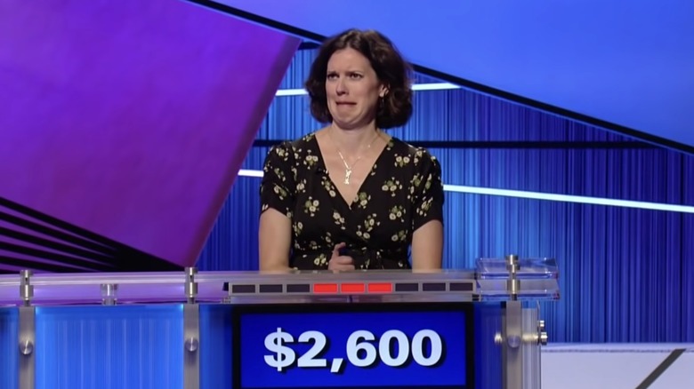 Kara Spak pulls a face after hearing her answer