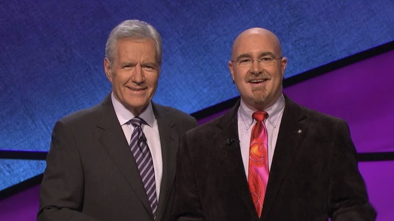 Alex Trebek and Tom Imler pose together