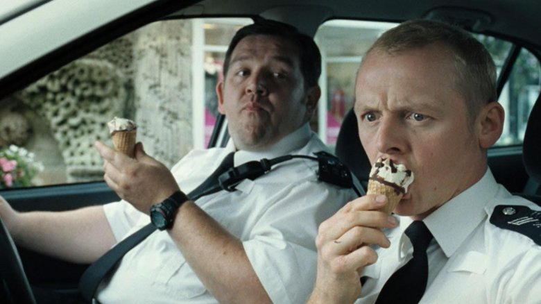 Nick Frost and Simon Pegg in Hot Fuzz