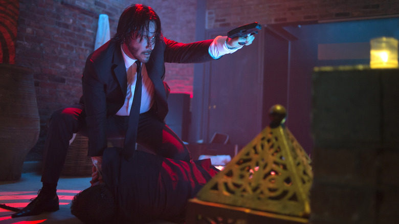 Keanu Reeves as John Wick in Liongate's John Wick.