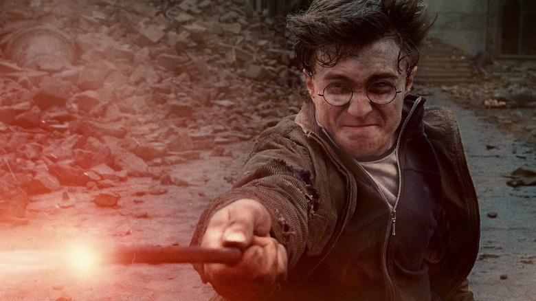 Harry Potter casting a spell