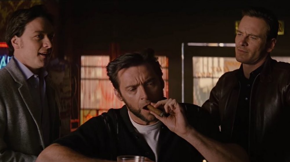 Hugh Jackman, James McAvoy, and Michael Fassbender in X-Men: First Class