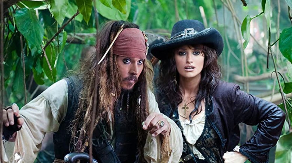 (from left to right) Johnny Depp as Jack Sparrow, Penelope Cruz as Angelica