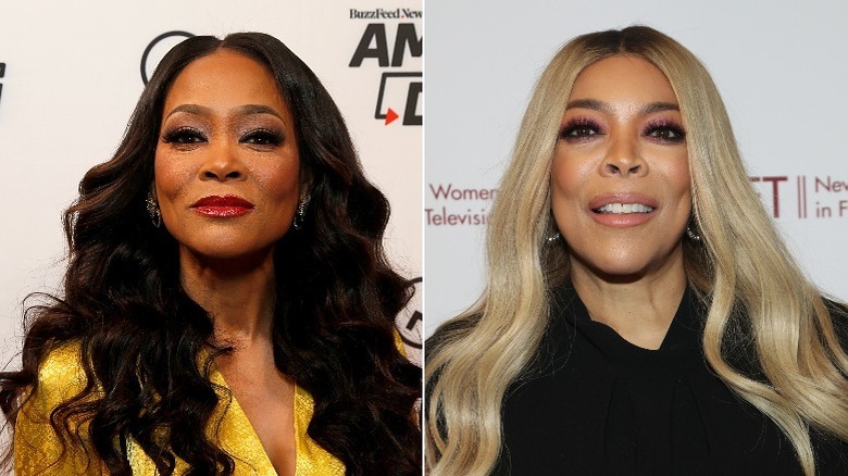 Robin Givens and Wendy Williams smile for the camera