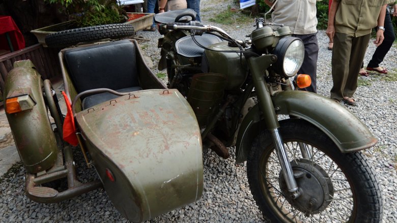 vintage motorcycle with sidecar