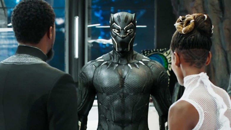 Chadwick Boseman and Letitia Wright in Black Panther (2018)