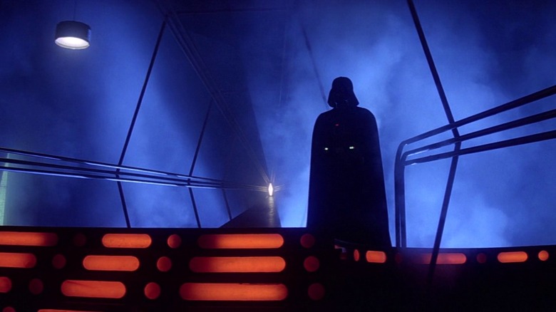 Darth Vader confronts Luke Skywalker