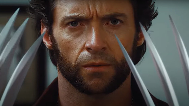 Wolverine inspecting his claws